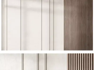Headboard wall panel 009 Free 3D model