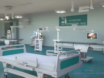  HOSPITAL OPERATING ROOM  FULL FLOOR 3D model