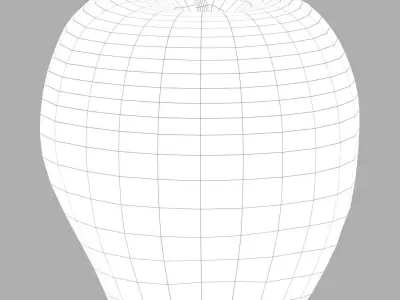 Red Apple Low-poly 3D model