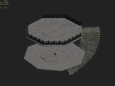 Fairy Mountain - gossip - platform 3D model
