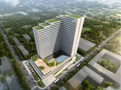 SU model of modern style Xinda community apartment building 3D model