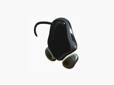 SciFi Backpack H01 Dark Metal - Fashion Character Design Low-poly 3D model