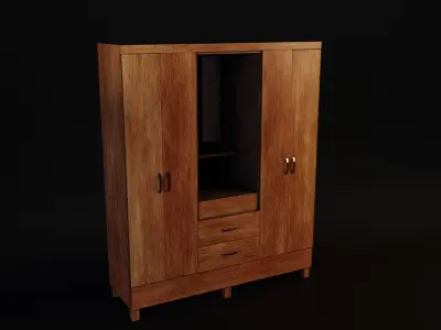 wardrobe Low-poly 3D model purchase