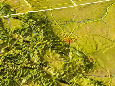 Colorado High resolution 3D relief maps 3D model