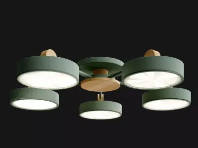 SHARK ceiling light with four round lights 3D model
