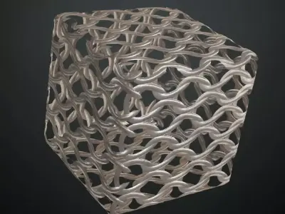 Silver Metal Weave Transparent PBR Seamless Texture