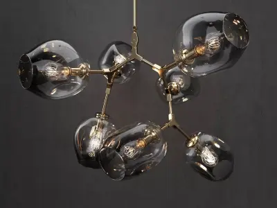 Branching bubble 7 lamps 2 3D model