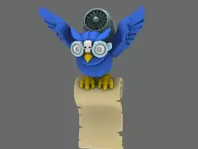 Sacred Scrolls Servo Owl 3D print model