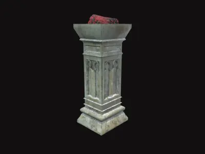 Medieval Torch V29 Low-poly 3D model