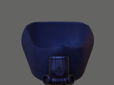 Gas mask helmet 3d model scifi Low-poly  Low-poly 3D model