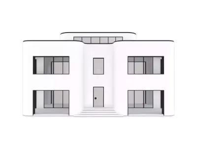 Villa Scene  Low-poly 3D model