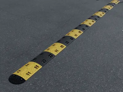 Low Poly Modular Speed Bumps Low-poly 3D model