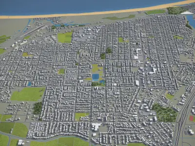 Arroyo Grande - City 3D Model Low-poly 3D model