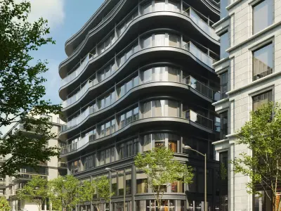 Archmodels vol 304 -  medium-sized modern city buildings 3D model