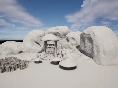 Stylized Mushroom Fantasy Pack 3D model