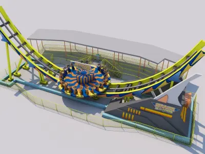 Disco Rides Low-poly 3D model