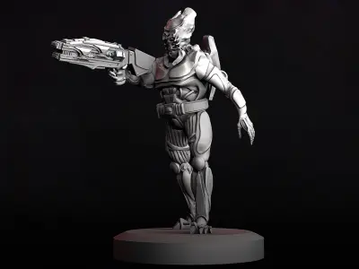 Alien Warriors Squad 3D print model