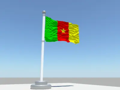 Cameroon flag 3D model