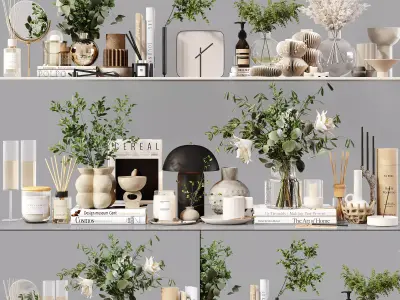 Decorative Set 223 Low-poly 3D model