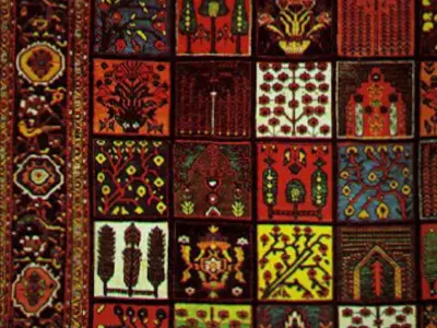 Persian carpet second series Low-poly 3D model