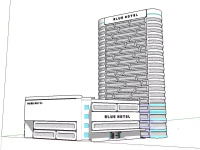vacation spot-Resort-Fashion Leisure Hotel-0224 3D model