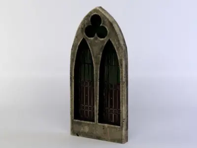 Old window Low-poly 3D model purchase