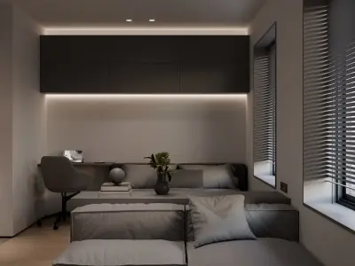 Minimalistic apartment 3D model