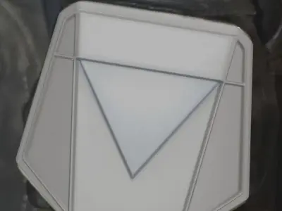 Mandalorian Inspired Hand Guard Plate - stl 3D Print Model 3D print model