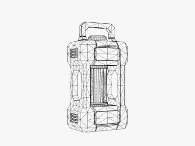 Sci-Fi Lantern - Sci-Fi Lamp Low-poly 3D model