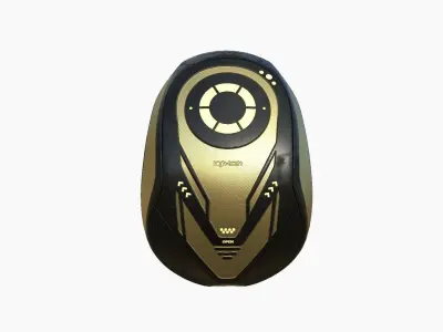 SciFi Backpack G03 Black Gold - Fashion Character Design Low-poly 3D model