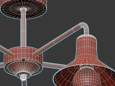 Vitaluce7 ceiling light with five lights 3D model