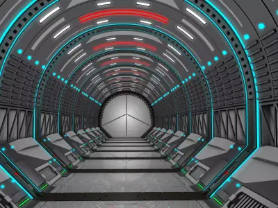 Sci Fi Interior Space 3D model