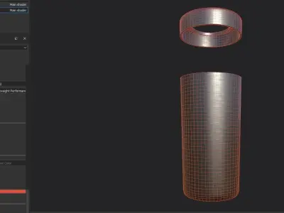 Trashcan m2 Low-poly 3D model