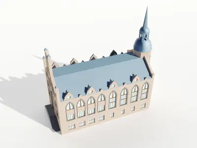 Church Low-poly 3D model