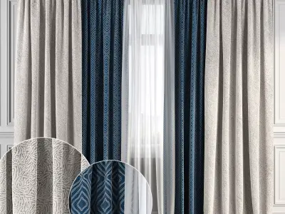 Curtain Set 176 3D model