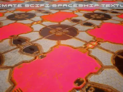 PBR Sci-Fi Spaceship Texture 42 Low-poly 3D model