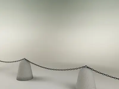 Traffic restriction barrier 3D model