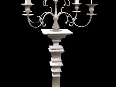 Candelabra - Low-poly 3D model