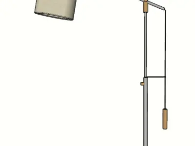 Twin Floor Lamp System 3D model