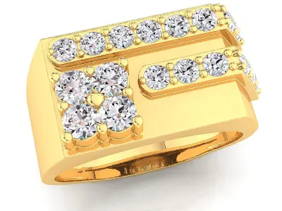 Small fancy mans ring 3D print model