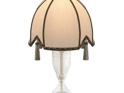 Superb Tall Spanish Glass Table Lamp 3D model