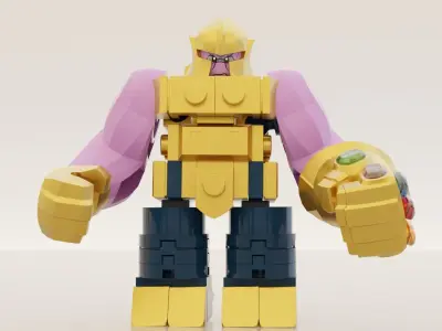 Lego Thanos mini pack 3D model