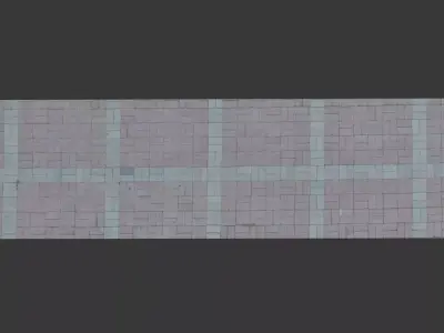  Pavement Tiles Scan Low-poly 3D model