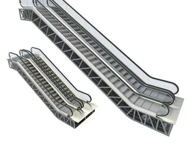 escalator seethru 3D model