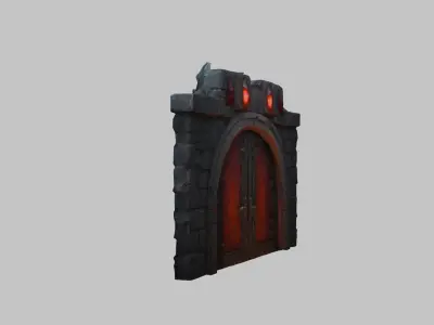 Fantasy Dungeon Gate - 3D Model Low-poly 3D model