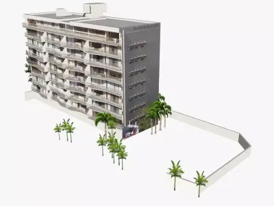 Queensleigh Holiday Apartments Low-poly 3D model