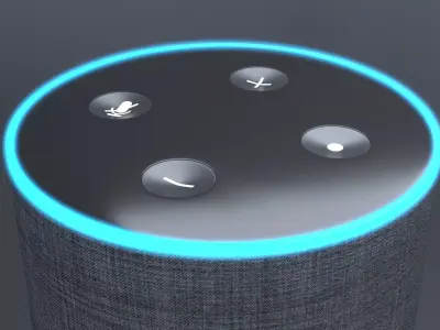 Amazon Echo Low-poly 3D model
