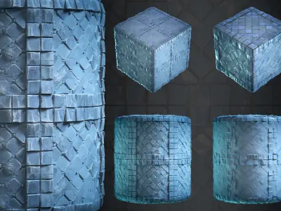 Stone Floor Ice material - VOL 07 - Maps - SBsar Texture