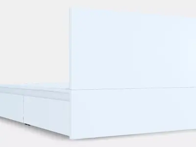 MALM Bed frame high w 2 storage boxes 8 Low-poly 3D model