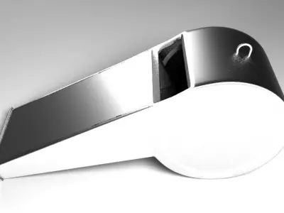 Whistle stainless steel door handle 3D model